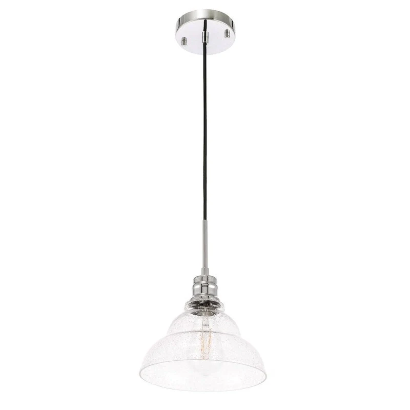 Caressa 8.5-Inch 1-Light Clear Seeded Glass