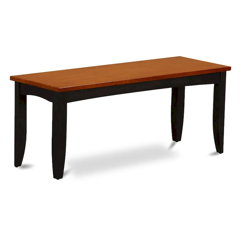 Rubberwood Dining Bench with Upholstered Seat – 52x15x17 in, Multiple Finish Options