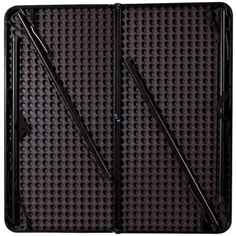 2.83-Foot Square Bi-Fold Plastic Folding Table with Carrying Handle