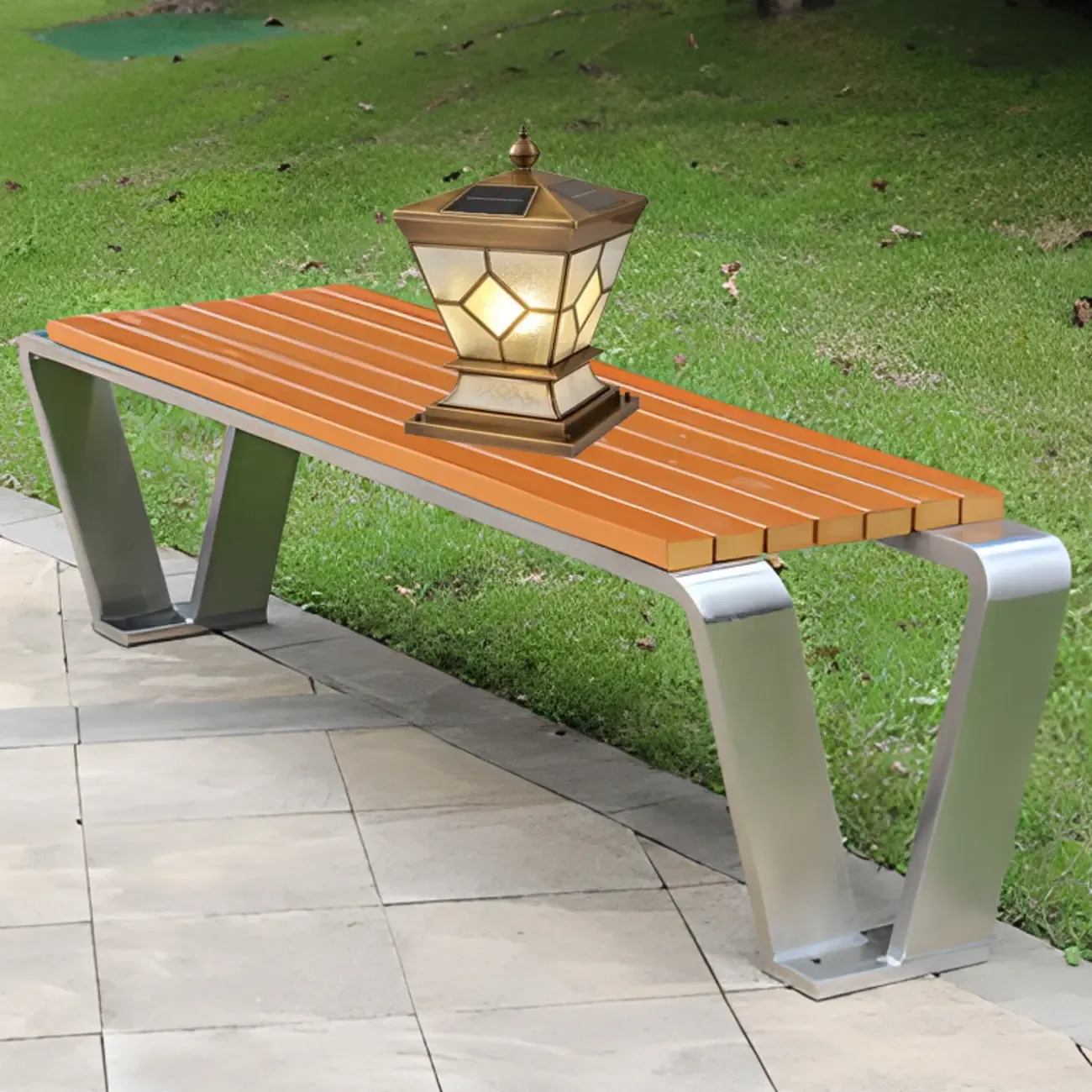 Vintage Bronze Solar Square Post Cap Light for Outdoor