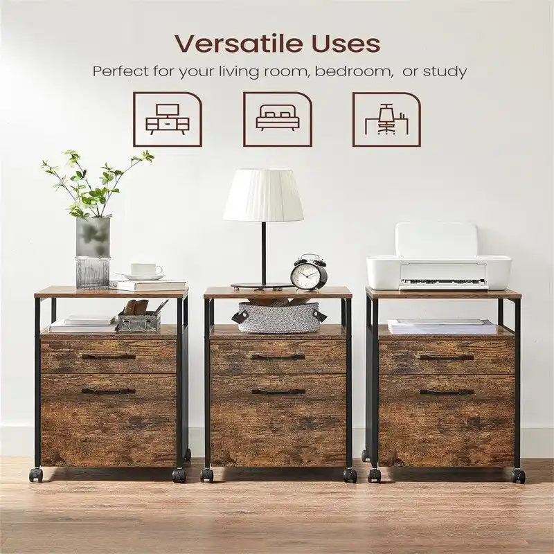 Mobile Filing Cabinet with Wheels