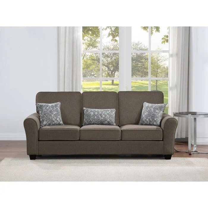 2Pc Chenille Upholstered Sofa Set w/ Pillows Living Room Couch Loveseat