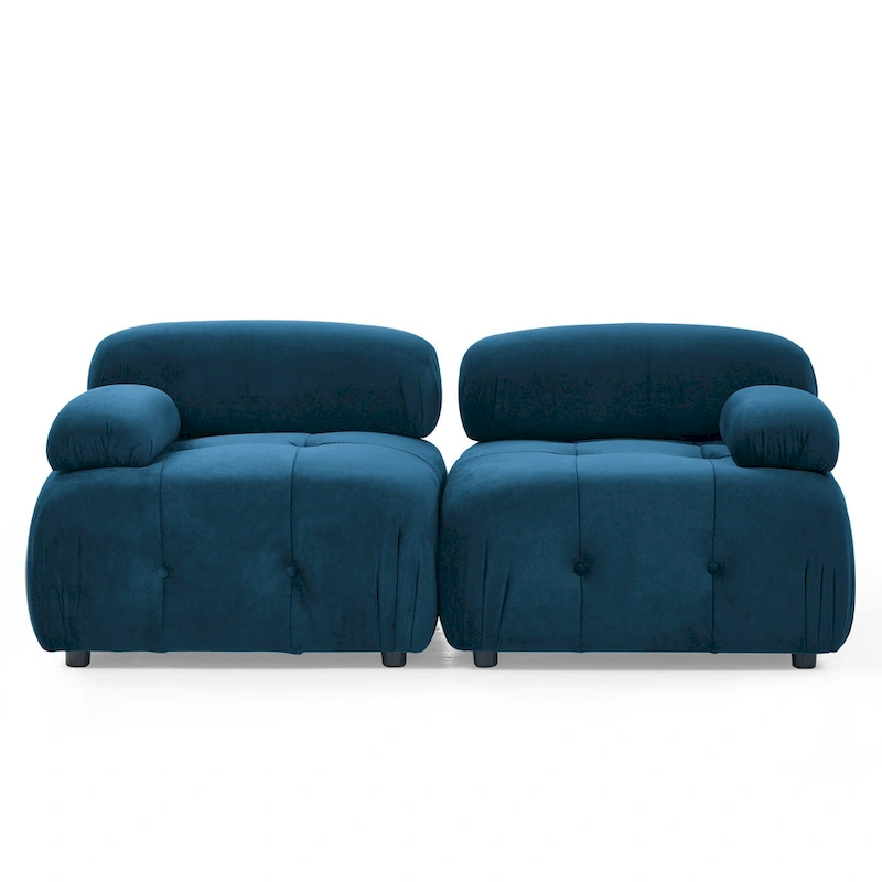 Blue 93 Modular L-Shaped 4-Seat Sectional Sofa with Reversible Ottoman