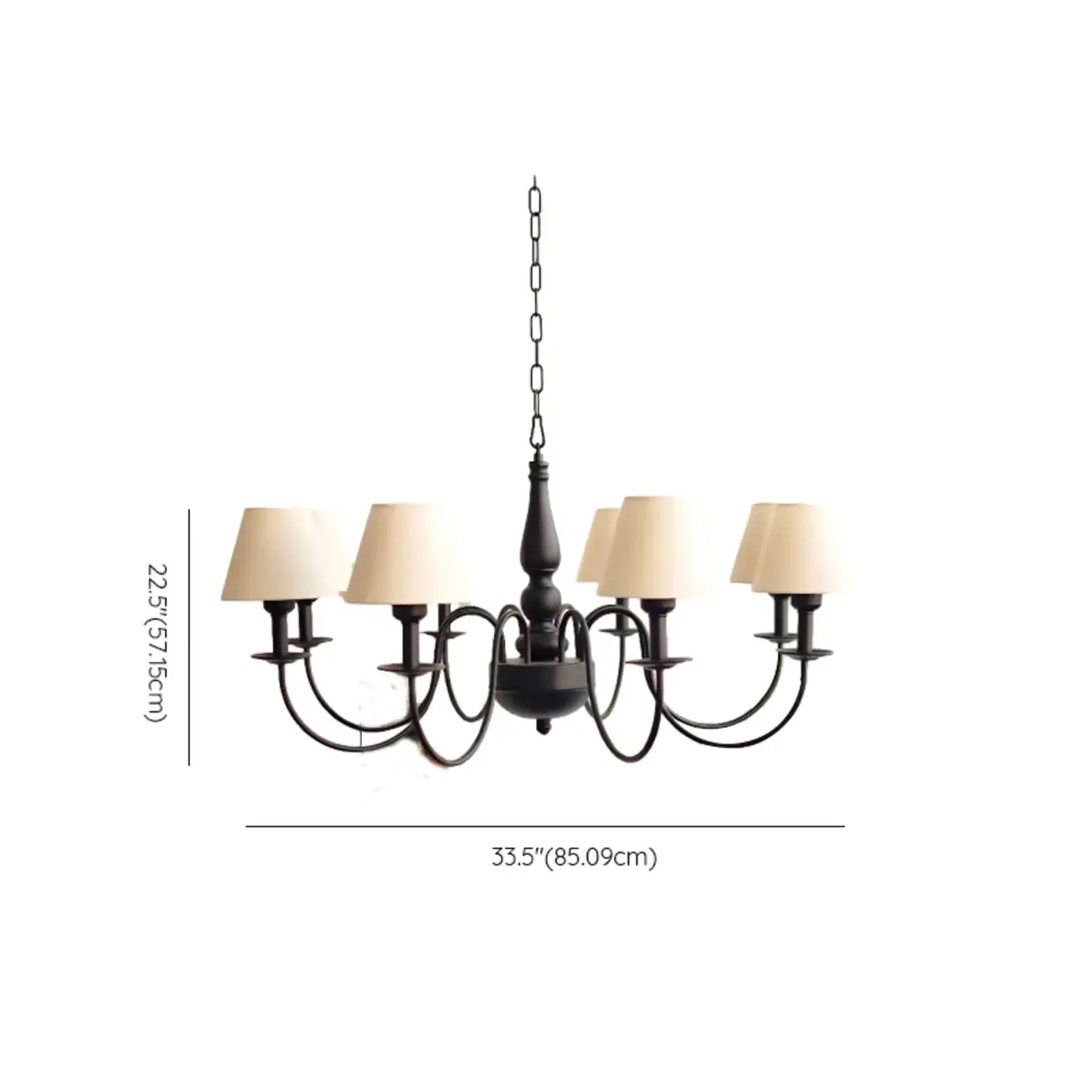 3-8 Lights Modern Classic Metal and Fabric Chandelier Light