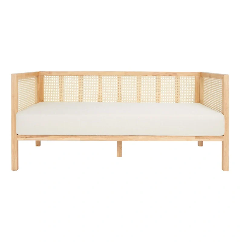 SAFAVIEH Mandie Rattan Sofa - 29  W x 62  D x 30  H - 29Wx62Dx29H