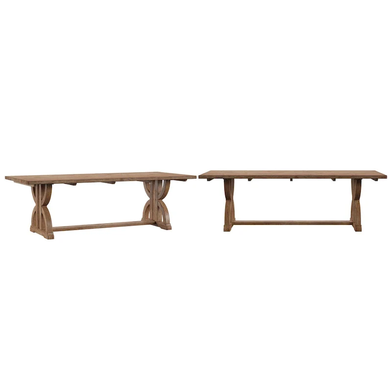 Bratislava Rectangular Reclaimed Wood Dining Table - Brown