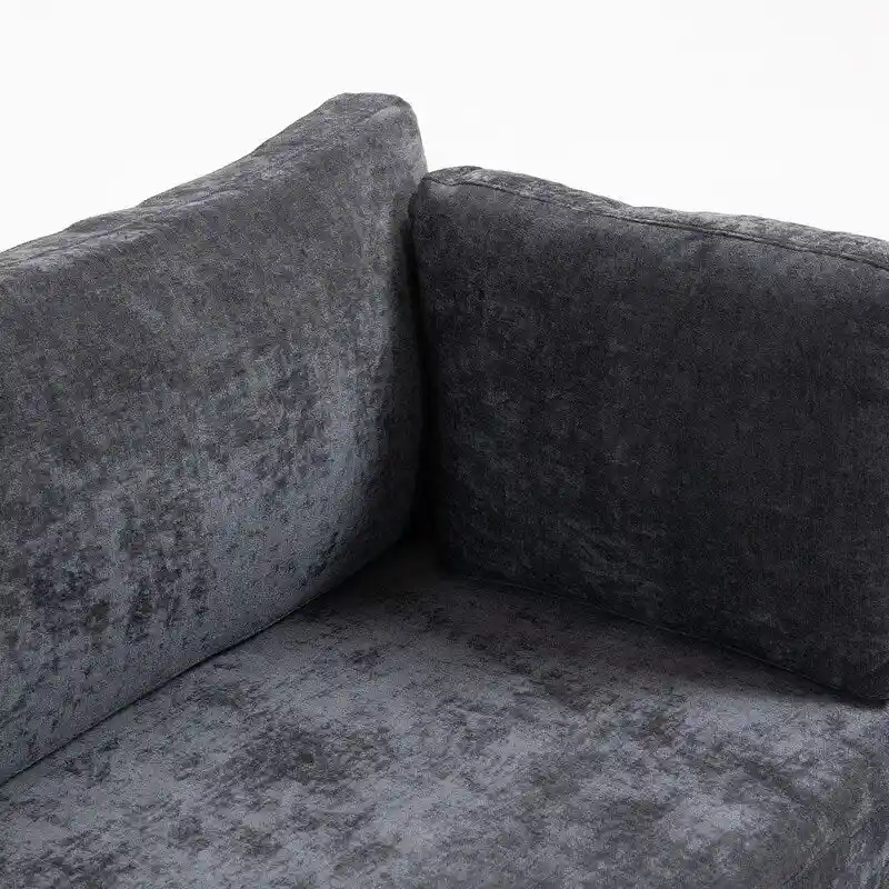 111.42  Chenille Upholstered Three Seater Sofa
