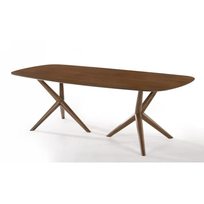 Modrest Utah Modern Walnut Rectangular Dining Table