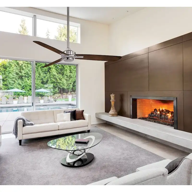 Minka Aire Rudolph Brushed Nickel With Maple 3 Blade Ceiling Fan