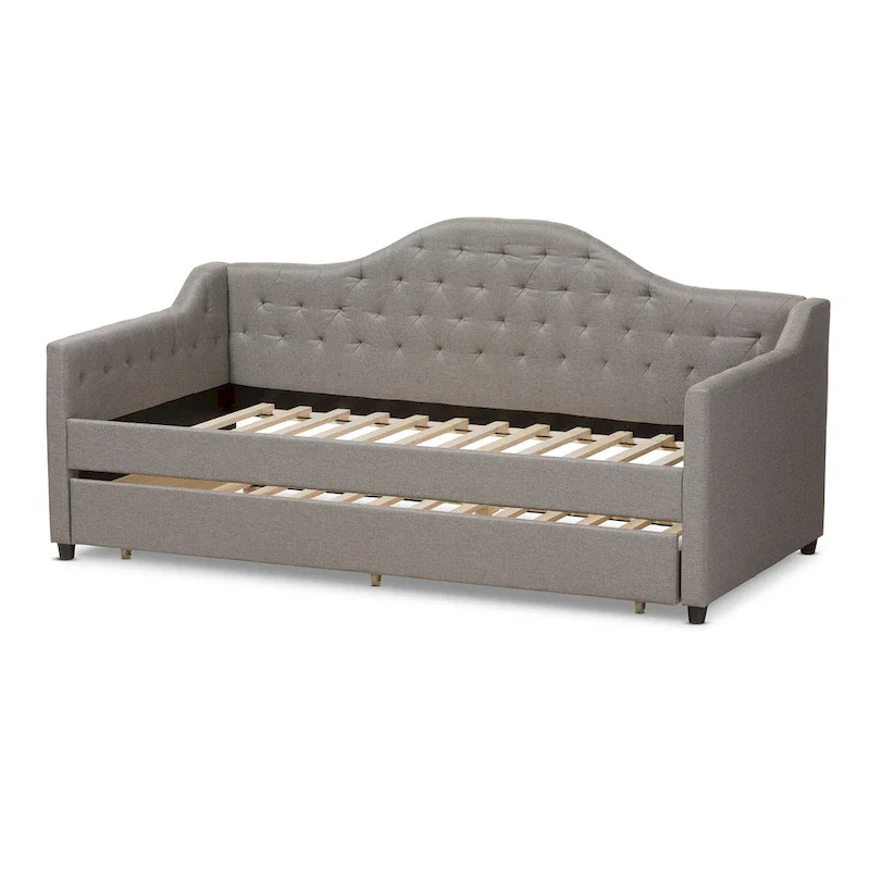 Contemporary Fabric Daybed with Trundle by Baxton Studio