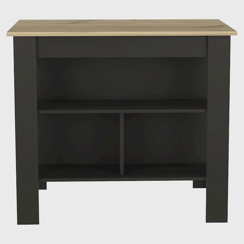 Kitchen Island with Four Legs, Three Shelves