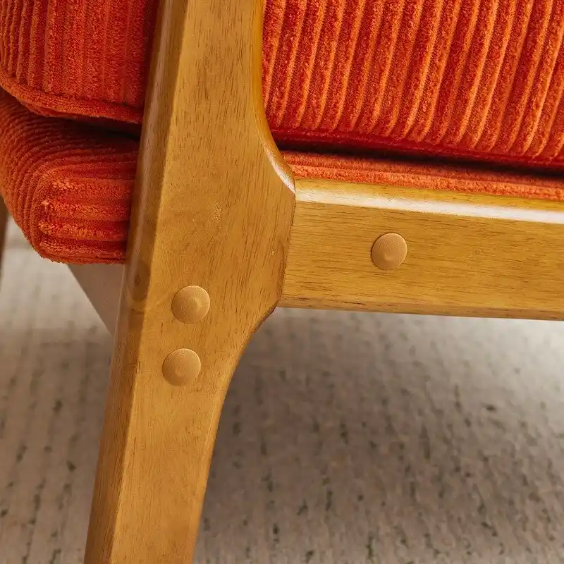 2-pc Upholstered Linen Blend Accent Chair