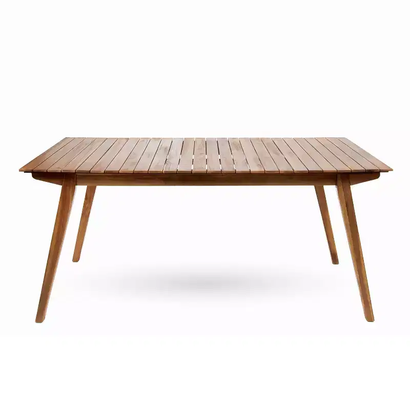 GDFStudio Darrow Outdoor Rustic Acacia Wood Dining Table, Teak