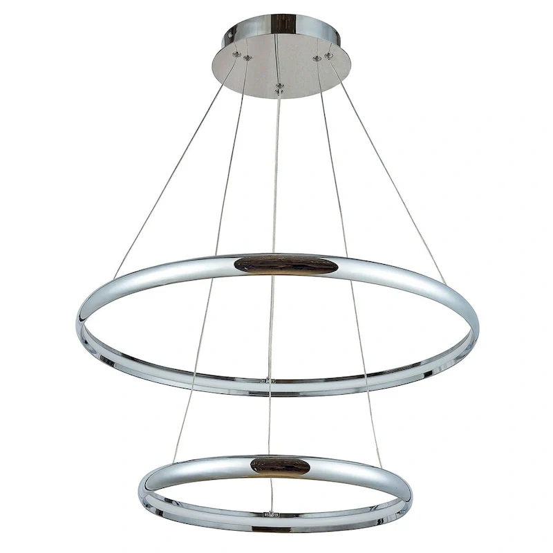 2 Light LED Array Pendant Light in Polished Chrome - Polished Chrome