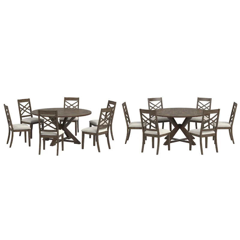 Sylvestra Espresso Finish Dining Set