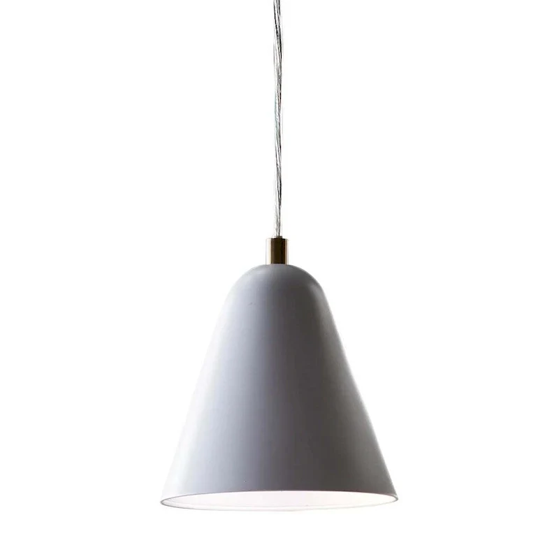 MoDRN 7 W 1-Light Scandinavian Mini-Pendant Light Fixture, White Metal Finish
