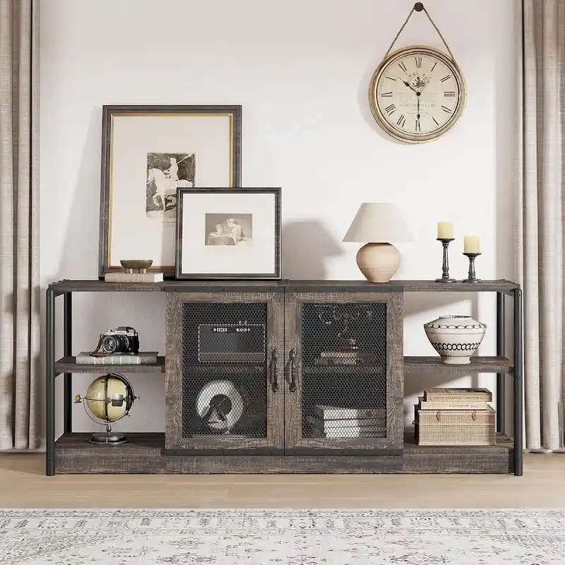 65-Inch Long Wooden TV Stand