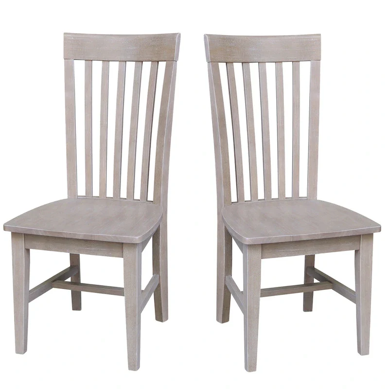 Solid Wood Tall Mission Dining Chairs, Set of 2