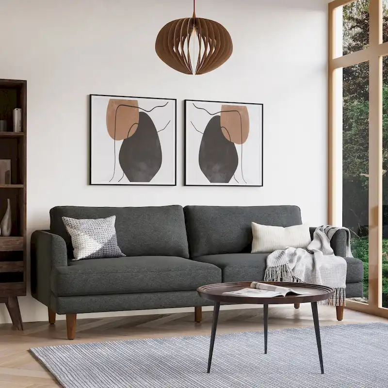 76 inch Mid-Century Modern Loveseat Sofa for 2