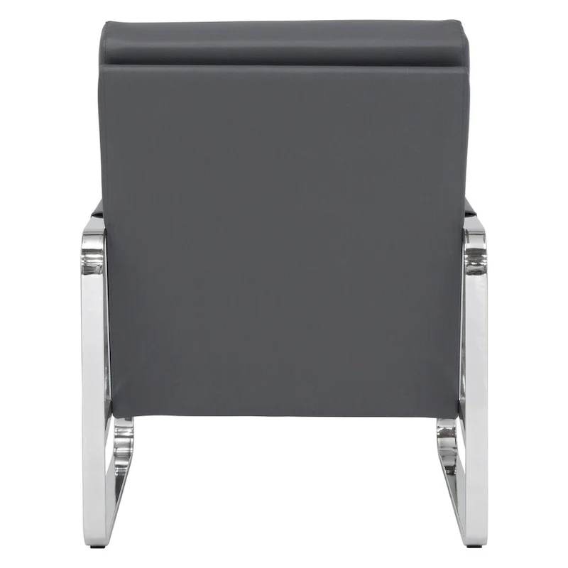 Studio Designs Home Allure Metal and Blended Leather Modern Accent Arm Chair