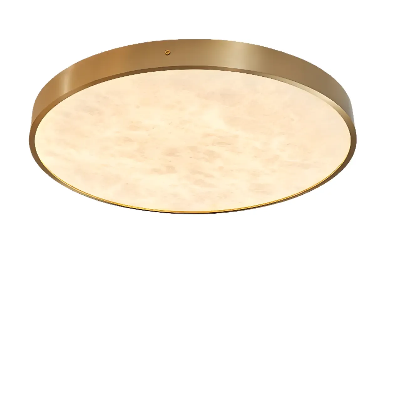 Gold Stone Circle LED Flush Mount Ceiling Light