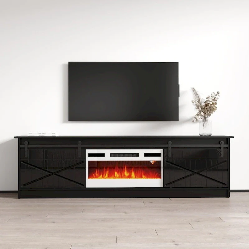 Granero WH-EF Electric Fireplace 79 TV Stand