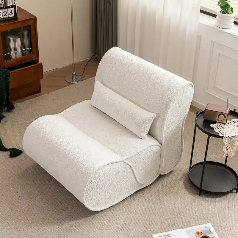Amelia Timeless Fabric Recliner with Ergonomic Design and Matching Pillows