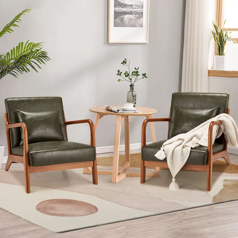Mid Century Modern Living Room Reading Comfy Lounge Chairs