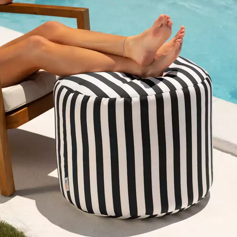 Jaxx Spring Indoor / Outdoor Bean Bag Pouf Ottoman