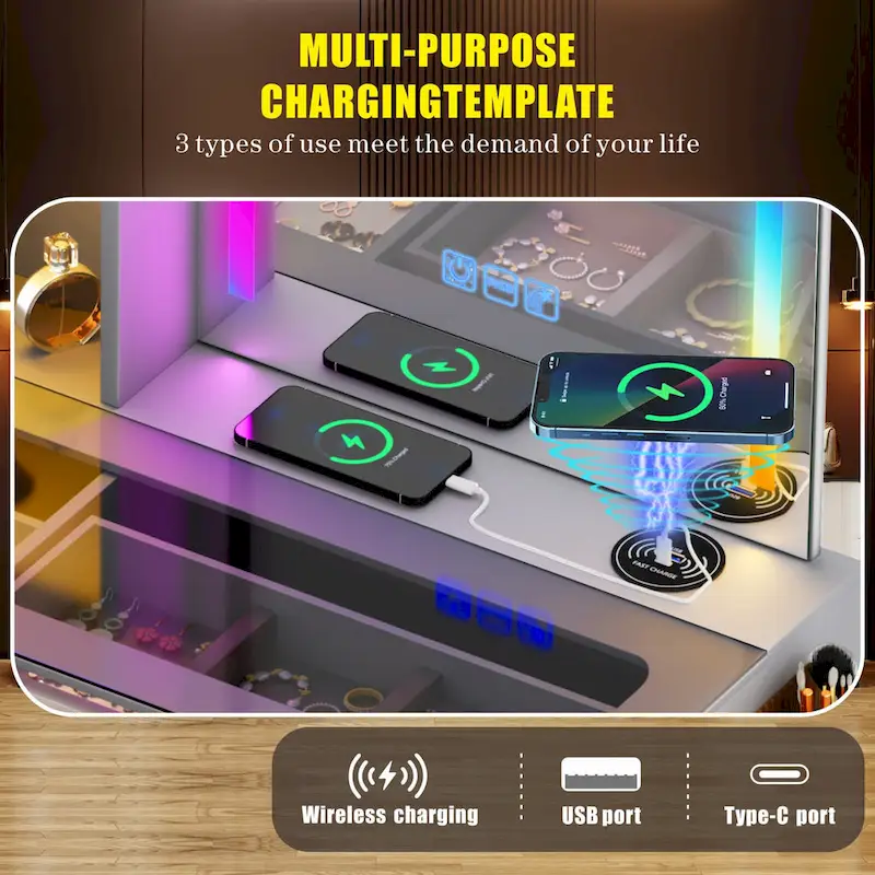 Makeup Vanity with LED Light