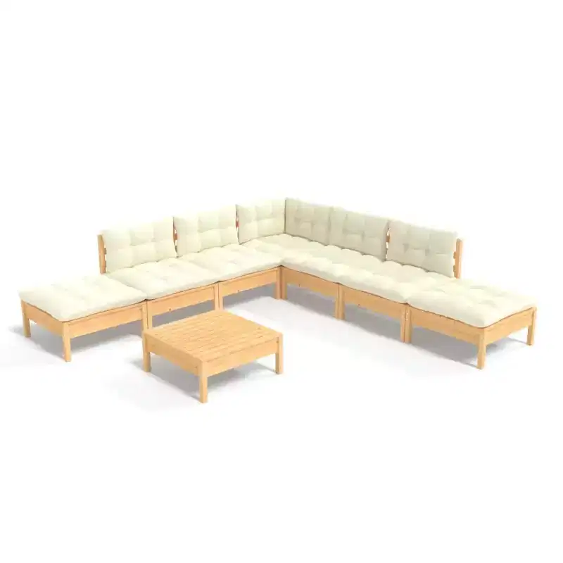 vidaXL Modern Patio Sofa Set with Cushions in Various Colors