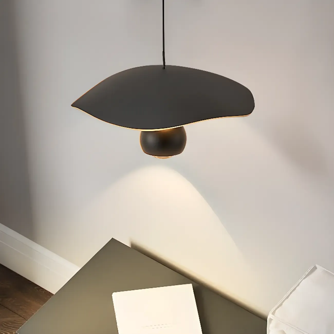 Modern Black 2-Light Pendant Light Fixture Adjustable Height