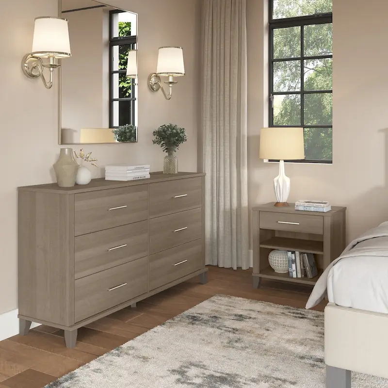 Somerset 6 Drawer Dresser and Nightstand Set by Bush Furniture