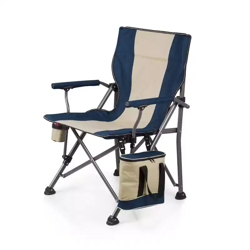 Oniva 2pc Outlander Portable Camping Chair with Cooler - Navy Blue
