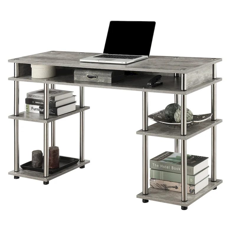 Convenience Concepts Designs2Go No Tools Student Desk with Shelves