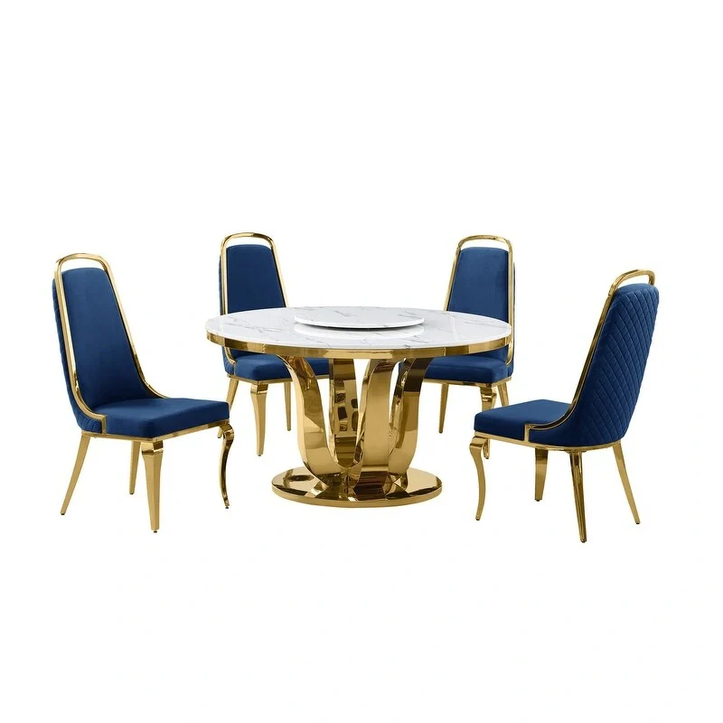 Best Quality Furniture D325-SC314-7 5 Piece Round Dining Set