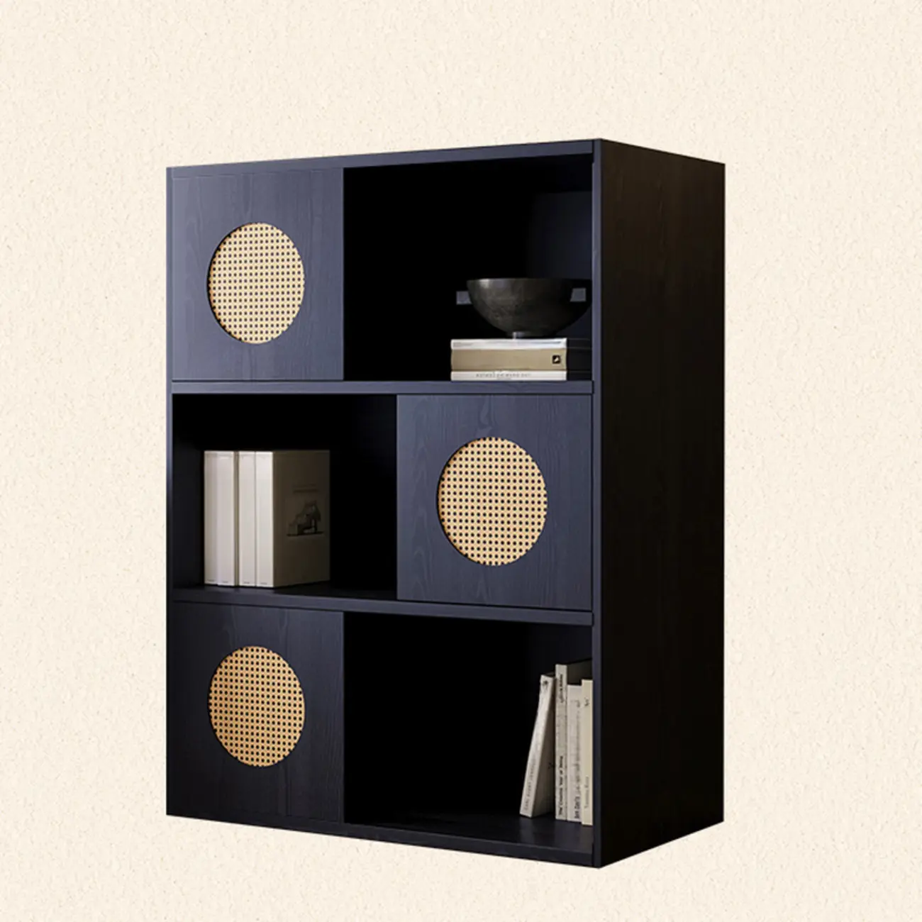 63L x 14W Oriental Wooden Modular Cube Bookcase