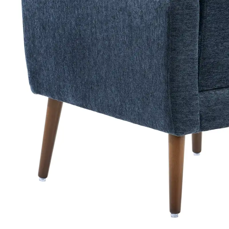 Chenille Fabric Accent Chair with Arm