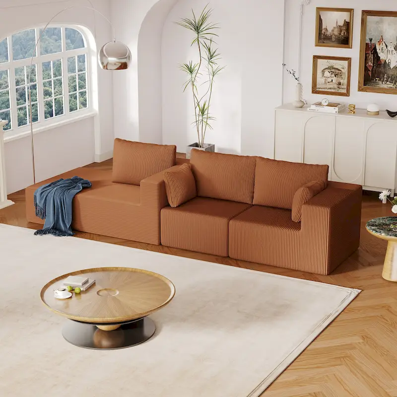 108.3Inch Modular L Shaped Sectional Sofa Couch with Chaise Lounge