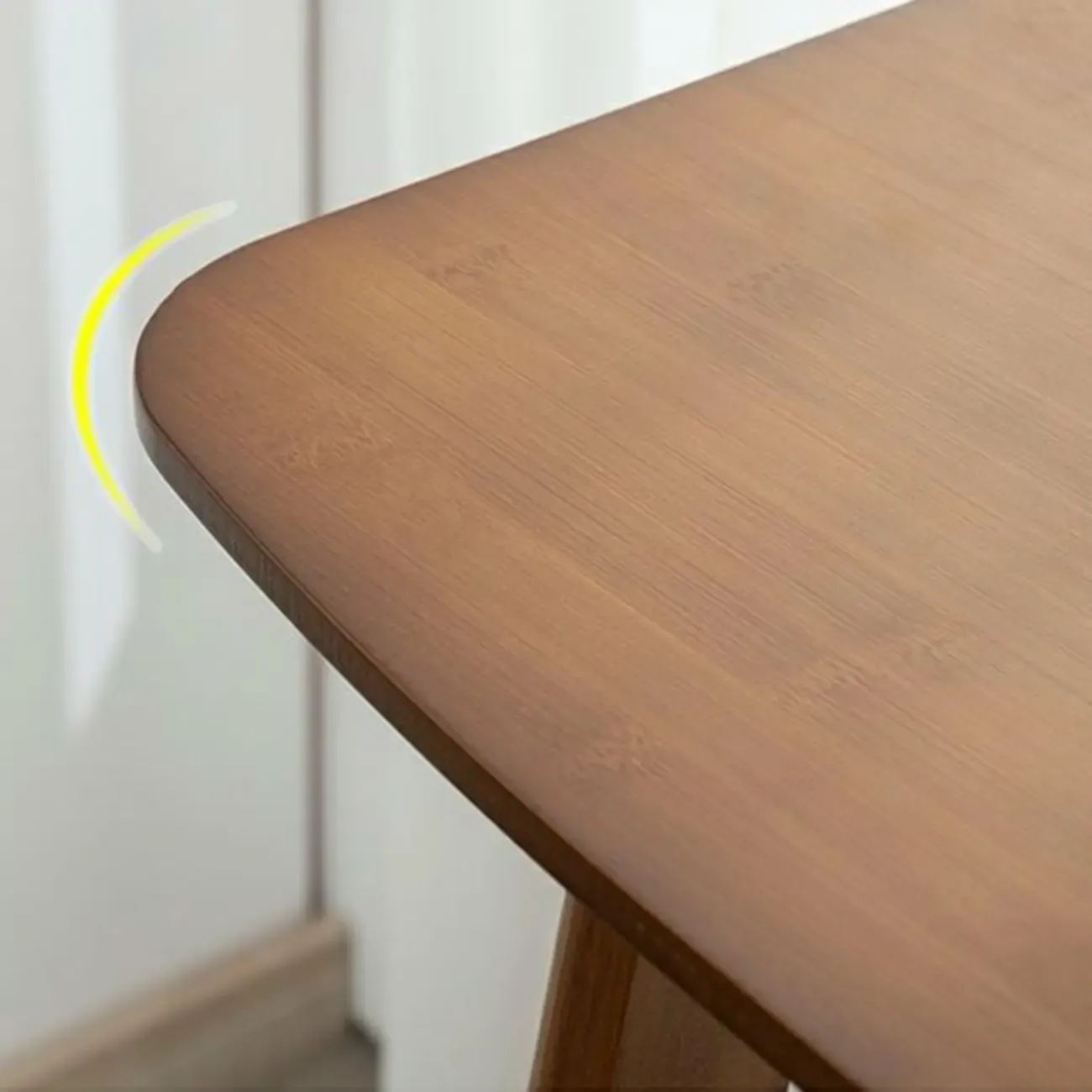 Simple Brown Bamboo 4-Leg Trestle Bar Tables