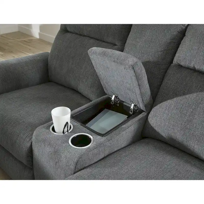 Signature Design by  Barnsana Power Reclining Loveseat with Console