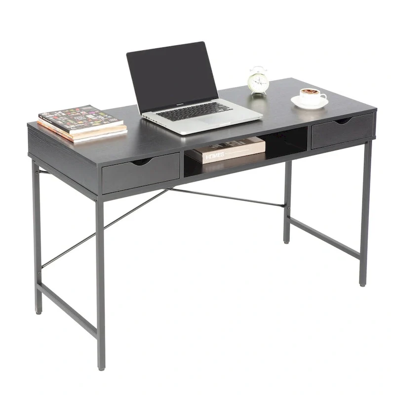 48-Inch Writing Desk with Drawers - Contemporary Home Office Workstation