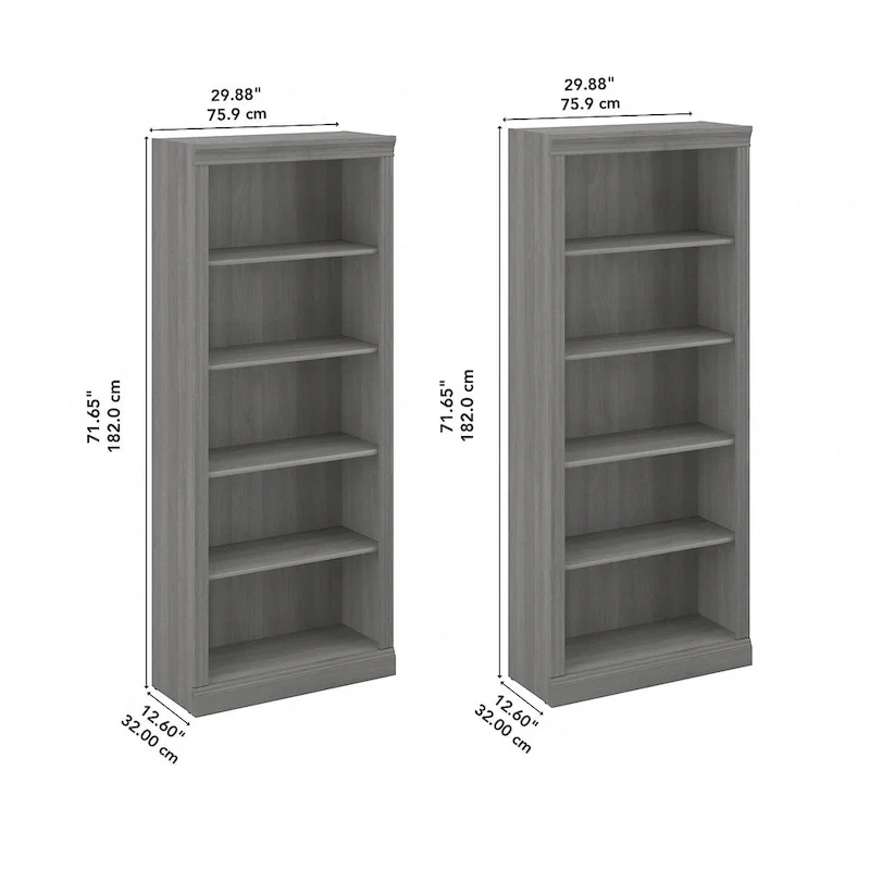 Tall 5 Shelf Bookcase