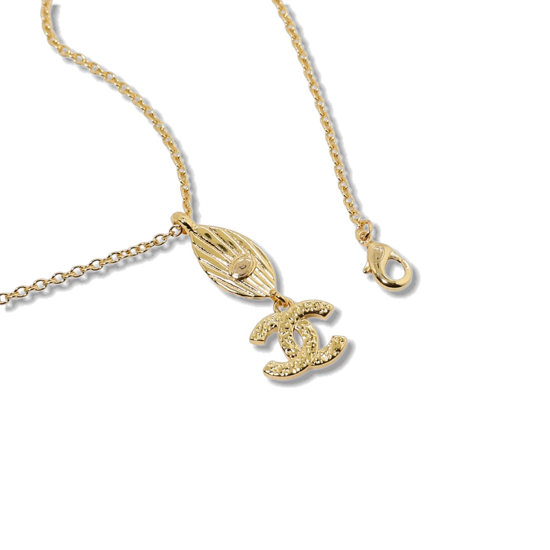 CCN502 CC Logo pendant necklace - ccjewelryacc