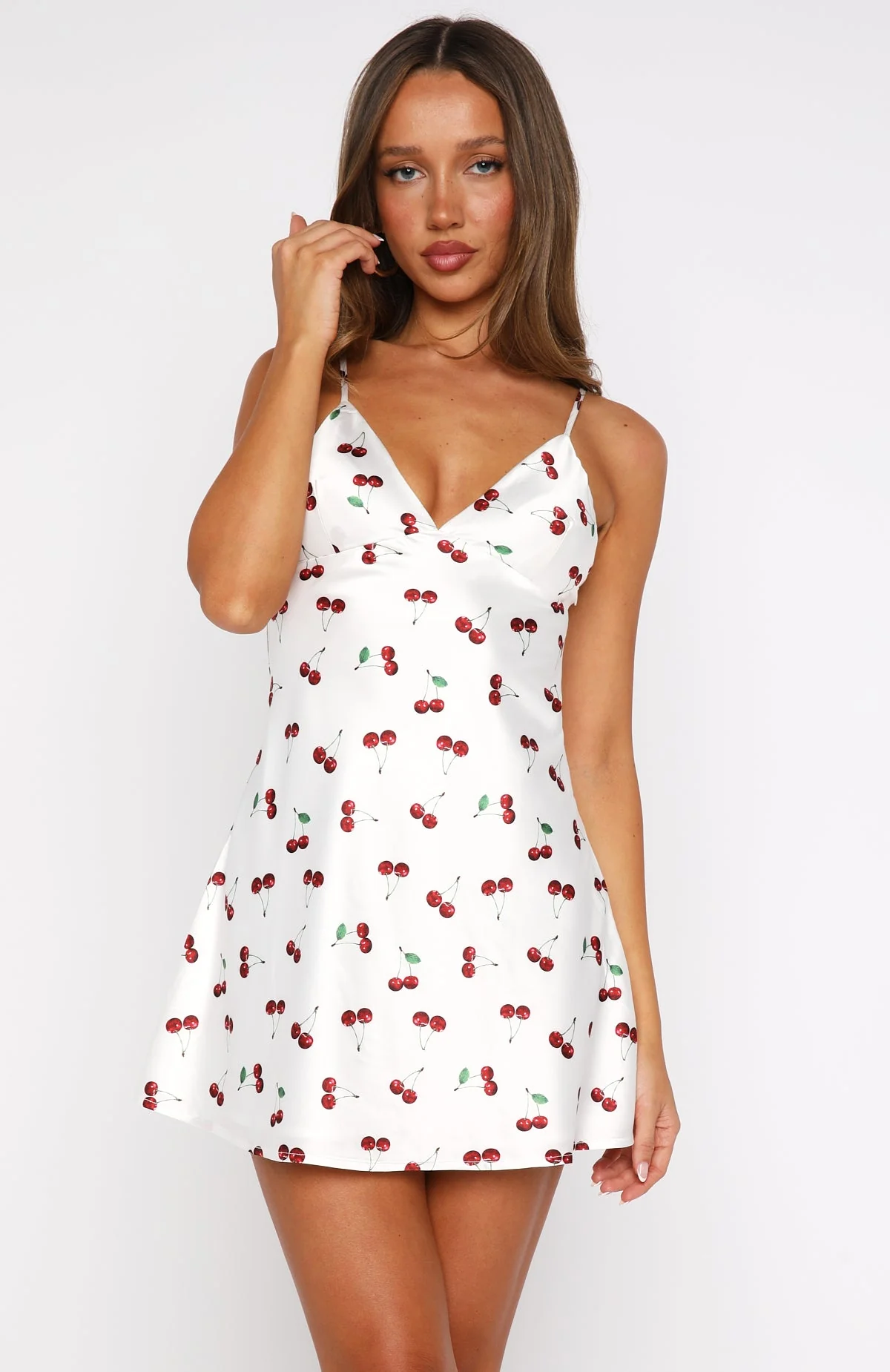 Let's Get Going Mini Dress Cherry