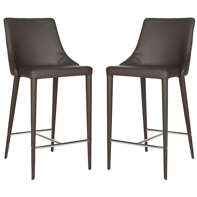 SAFAVIEH Soledad 26-inch White Counter Stool (Set of 2) - 22.9 x 18.9 x 37.4 - 23Wx19Dx37H