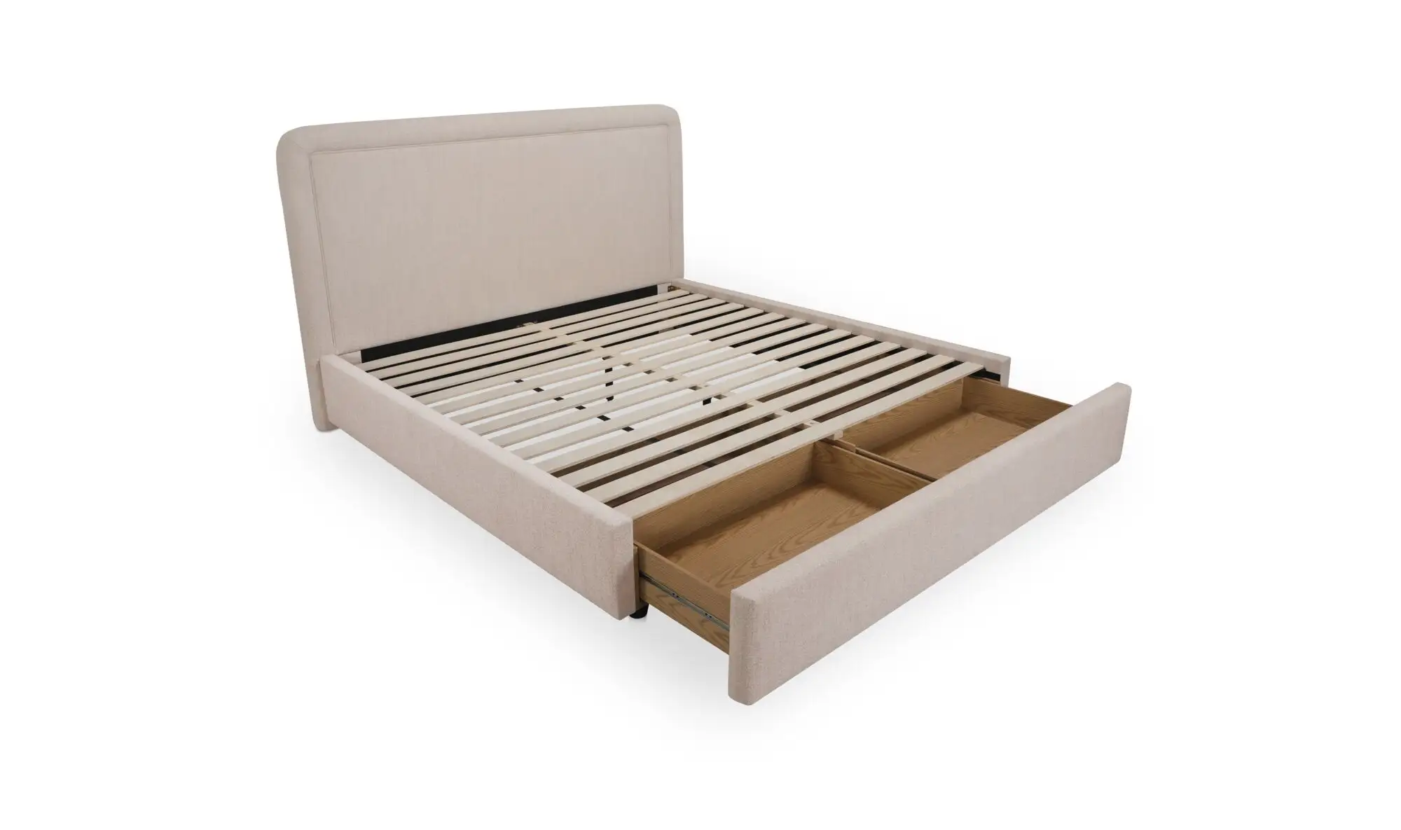 Simon Storage Bed Flecked Beige