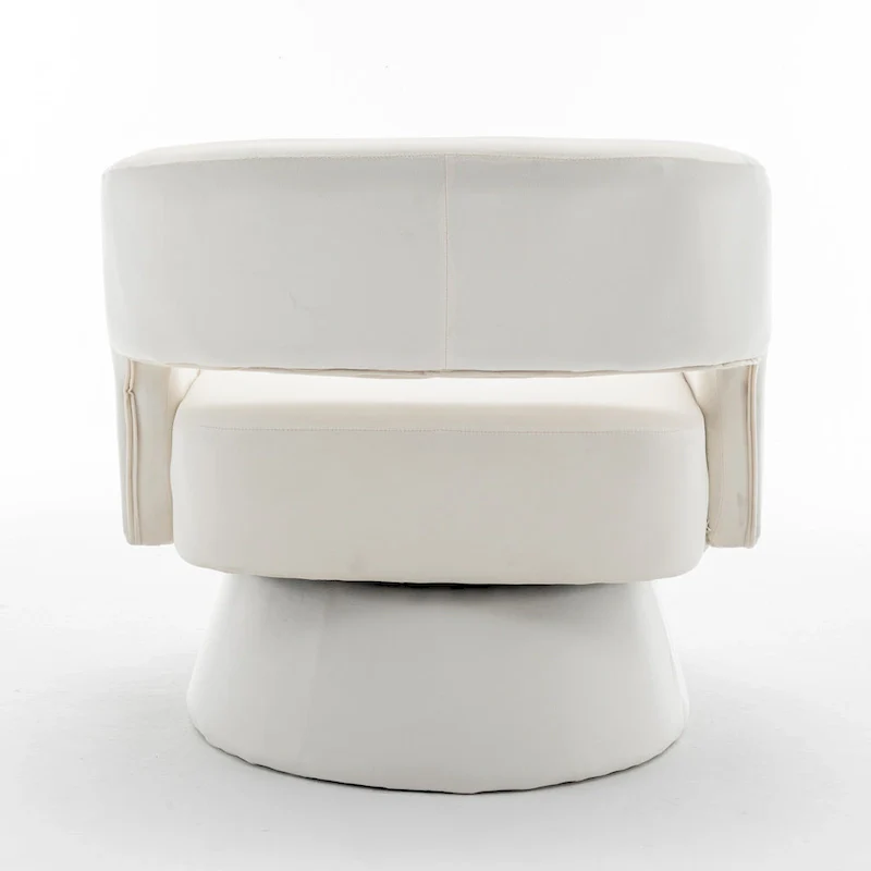 Velvet Swivel Barrel Chair