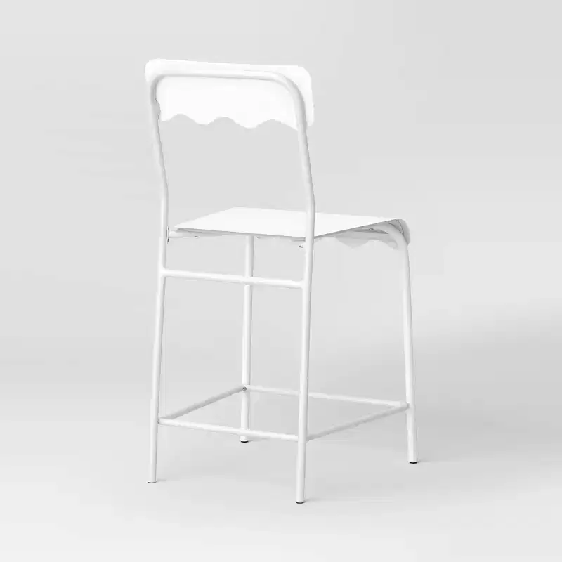 Set of 2 24 Wavy Metal Counter Height Barstool with Footrest - Room Essentials