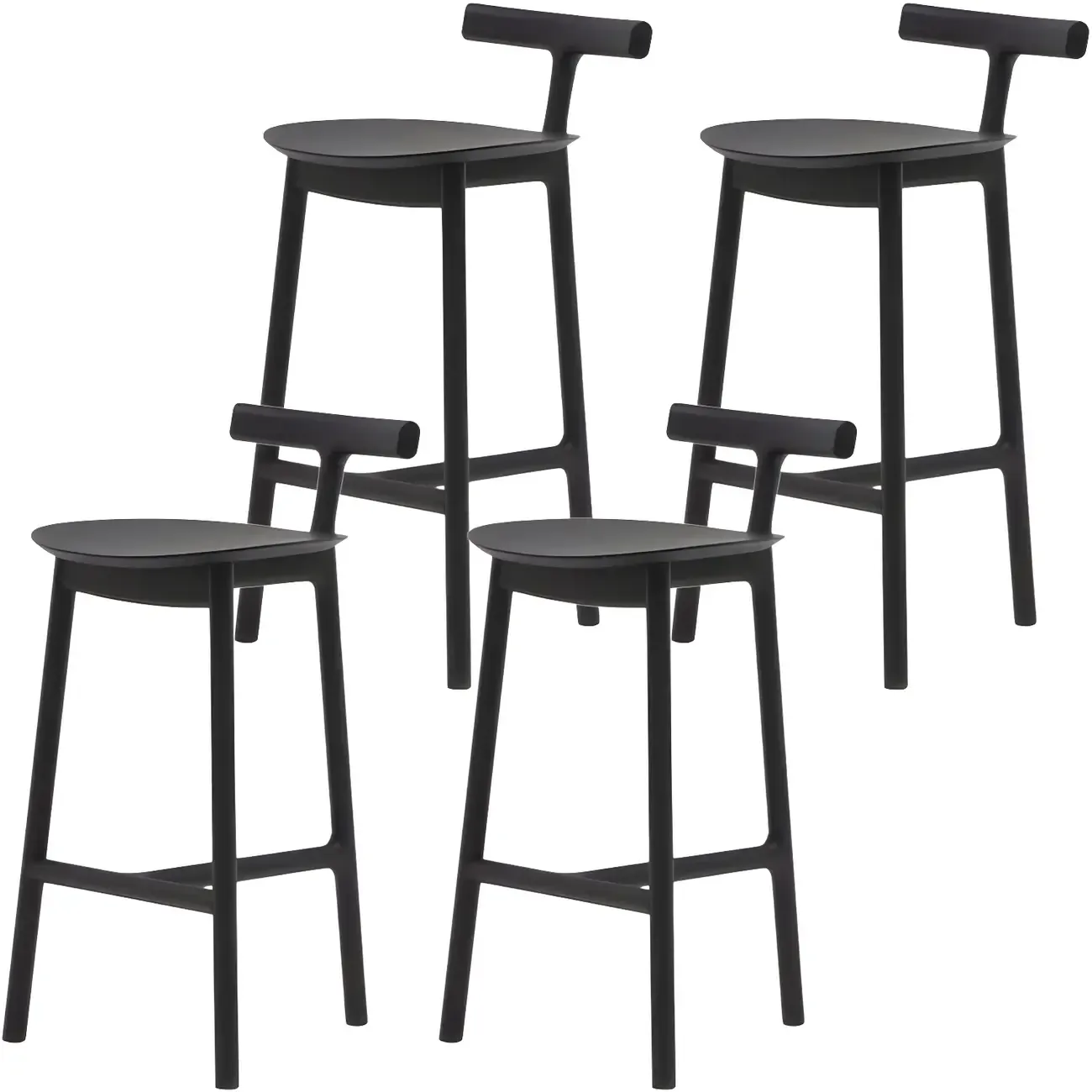 Natural Tripod Ash Wood Fabric Armless Bar Stool